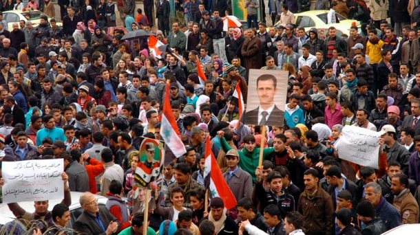 Seguidores del presidente sirio, Bachar al Asad. Foto: Efe