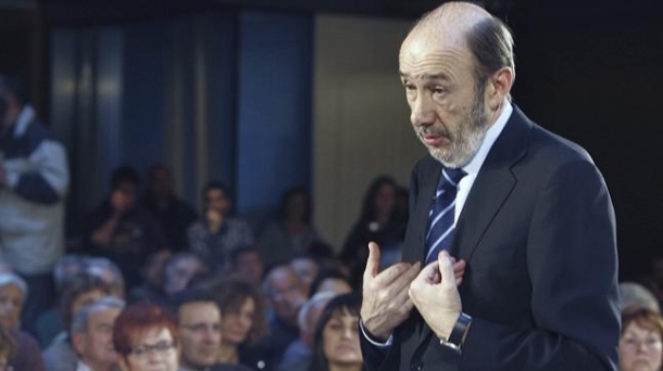 El candidato a la secretaría general del PSOE Alfredo Pérez Rubalcaba.