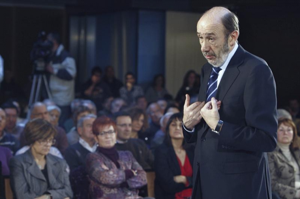 El candidato a la secretaría general del PSOE Alfredo Pérez Rubalcaba.