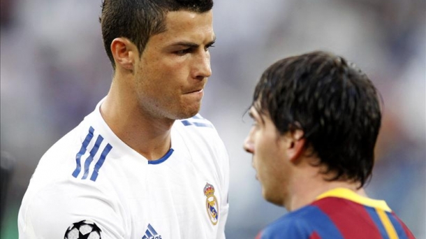 Cristiano Ronaldo y Messi, imagen de archivo. Foto: EFE