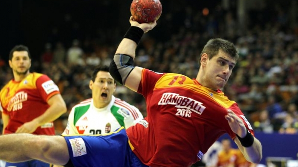 Julen Aguinagalde, con la selección española de balonmano. Foto: EFE.