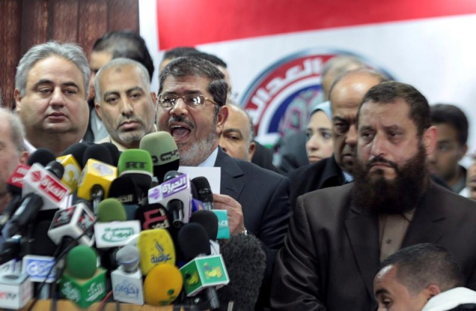 El presidente del Partido Libertad y Justicia, de los Hermanos Musulmanes, Mohamed Morsy. Foto: Efe