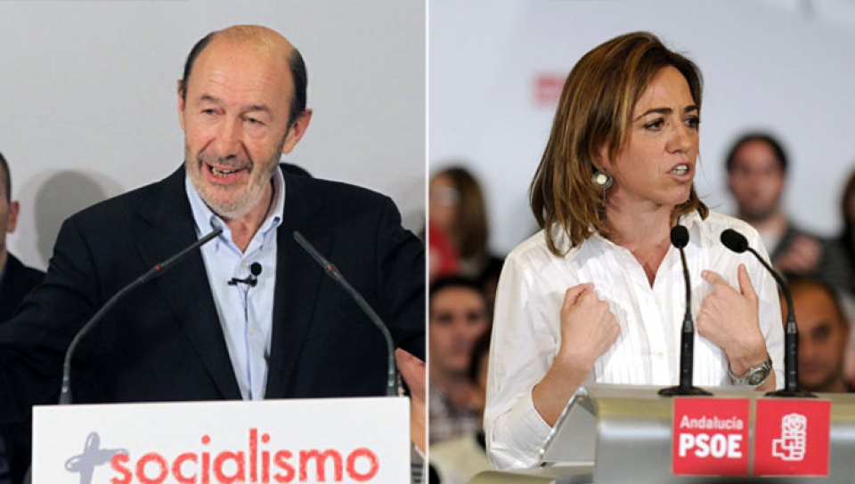 Rubalcaba y Chacón se disputan la Secretaría General del PSOE.