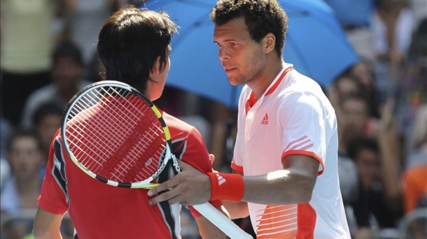 Nishikori eta Tsonga. Argazkia: EFE