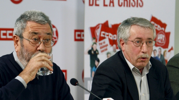 Cándido Méndez (UGT) e Ignacio Fernández Toxo (CCOO). EFE