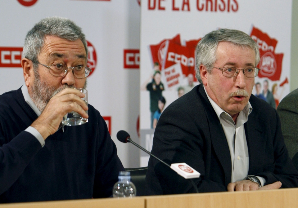 Cándido Méndez (UGT) e Ignacio Fernández Toxo (CCOO). EFE