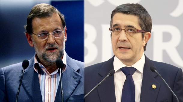 El lehendakari Patxi López y Mariano Rajoy. Foto: EITB