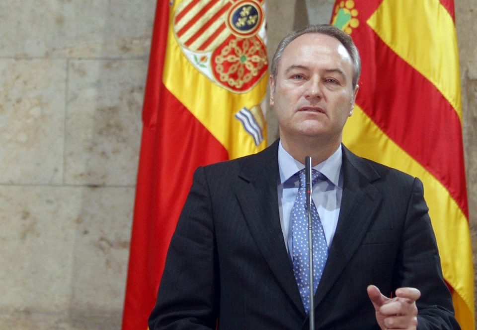 Alberto Fabra Valentziako presidentea, erreskatea eskatu duen lehena. EFE