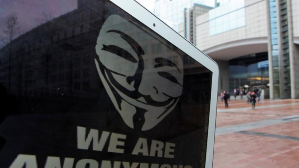 El logo de Anonymous. Foto: Efe