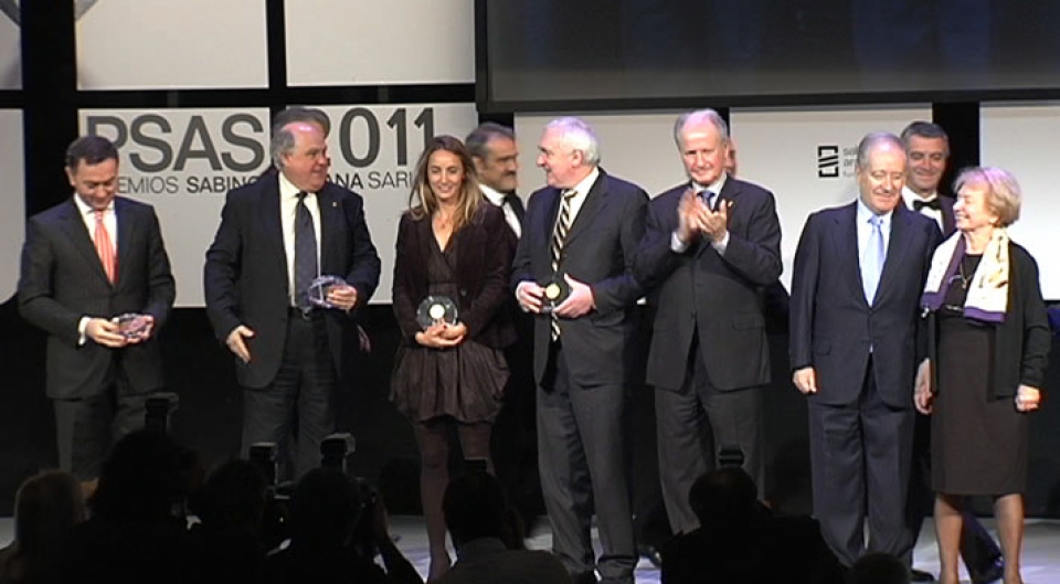 Los galardonados con los premios de la Fundación Sabino Arana. Foto: Efe