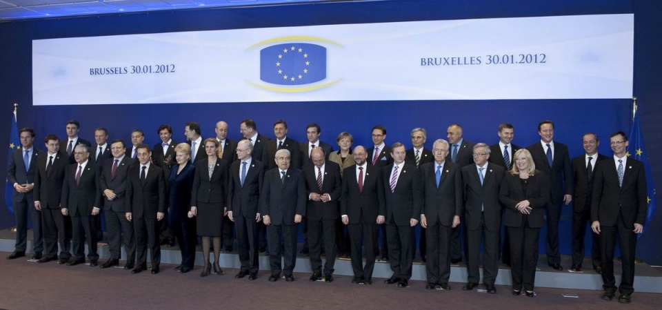 Imagen de la última cumbre de la UE. Foto: Efe.