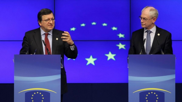 José Manuel Durao Barroso (Comisión Eeuropea) y Herman Van Rompuy (Consejo Europeo). EFE