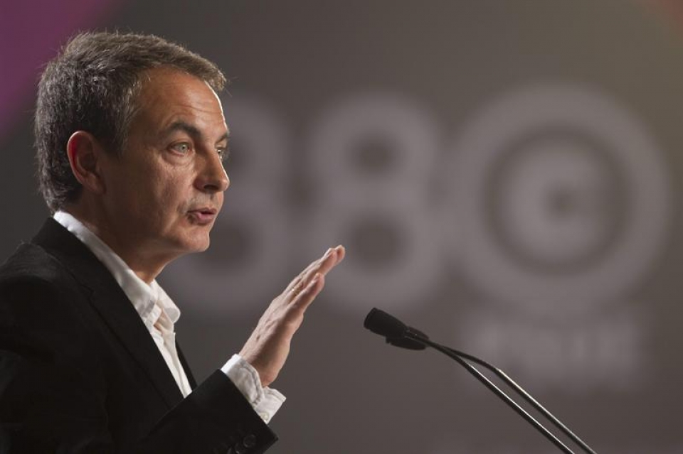 Jose Luis Rodríguez Zapatero, durante el discurso