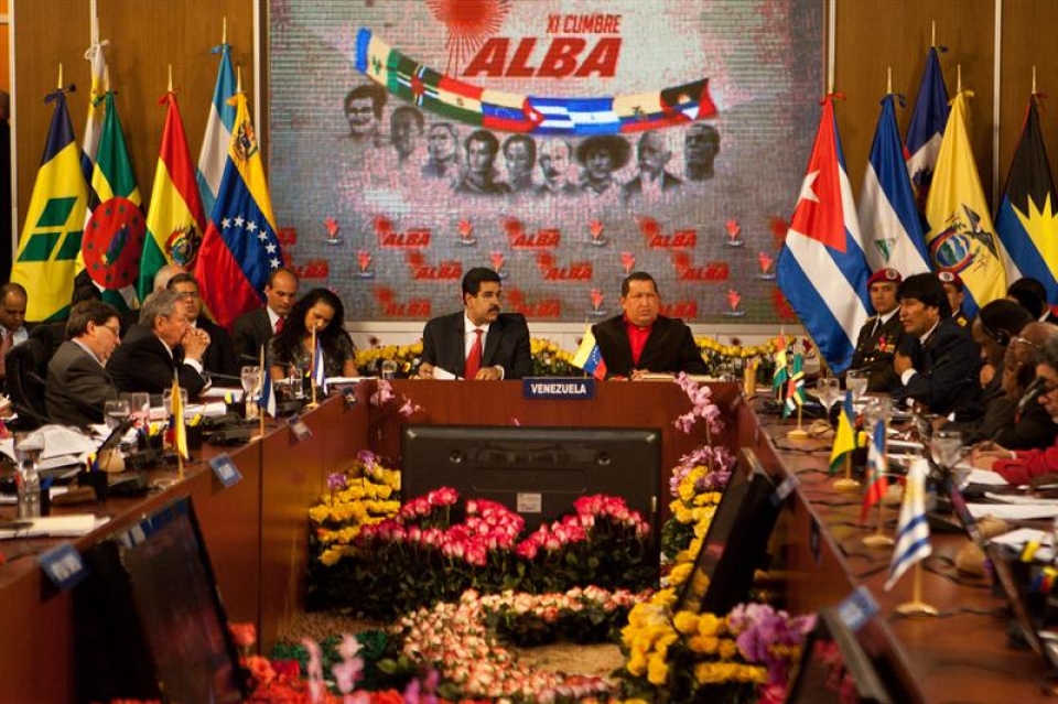 Chávez ha iniciado la cumbre con todos los partidos de la ALBA. Foto: EFE