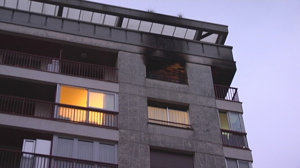 Vivienda donde se ha producido el incendio en Donostia-San Sebastián.