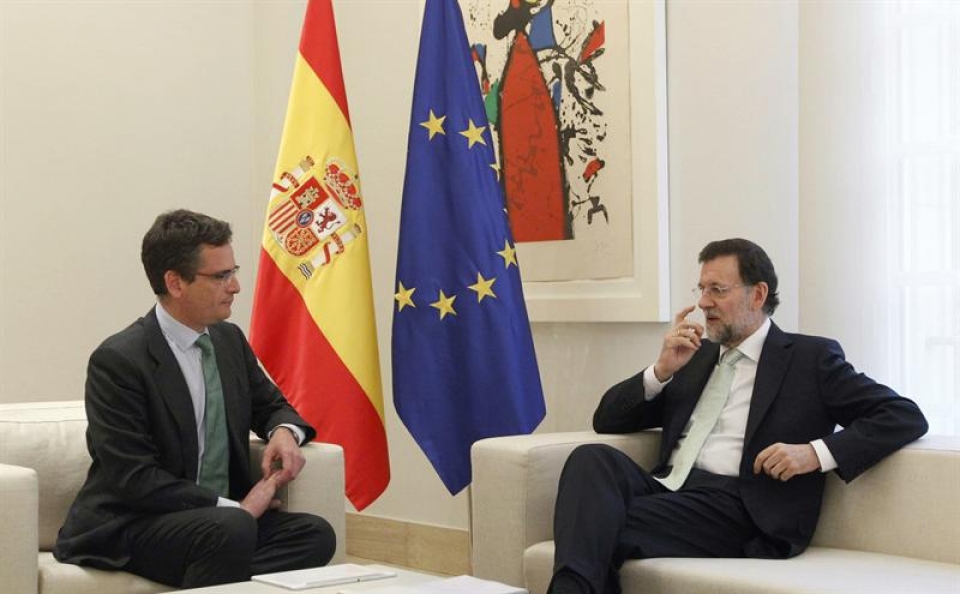Mariano Rajoy junto al presidente del PP vasco, Antonio Basagoiti. Efe