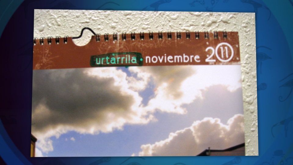 Jone Arregik bidalitako egutegiaren argazkia