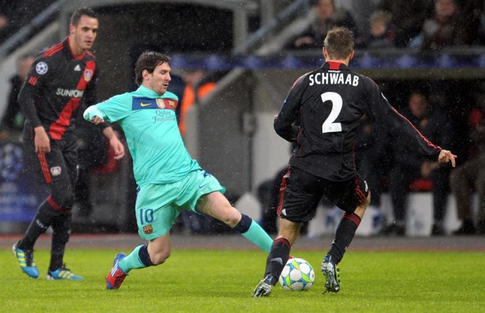 Final-zortzirenak (joanekoa): Bayer Leverkusen-FC Bartzelona (1-3). Argazkia: EFE