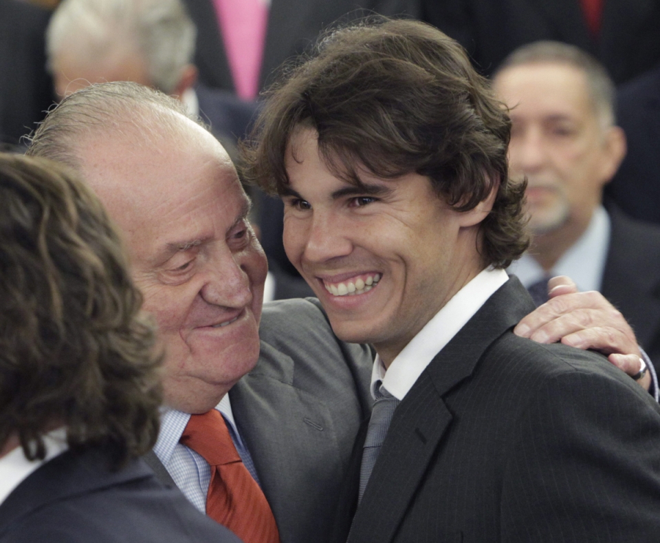 El rey Juan Carlos y Rafa Nadal. EFE
