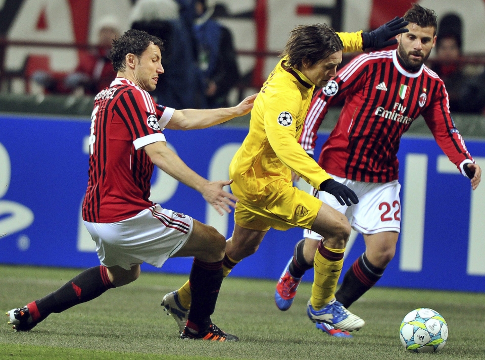 Final-zortzirenak (joanekoa): Milan-Arsenal (4-0). Argazkia: EFE