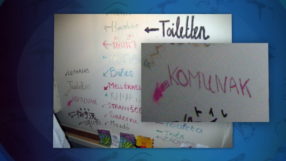 Itxasne Gabilondo bermeotarrak Belgikako Lovainatik bidalitako argazkia. Bertako taberna batean sartu, komunera abiatu eta hara!