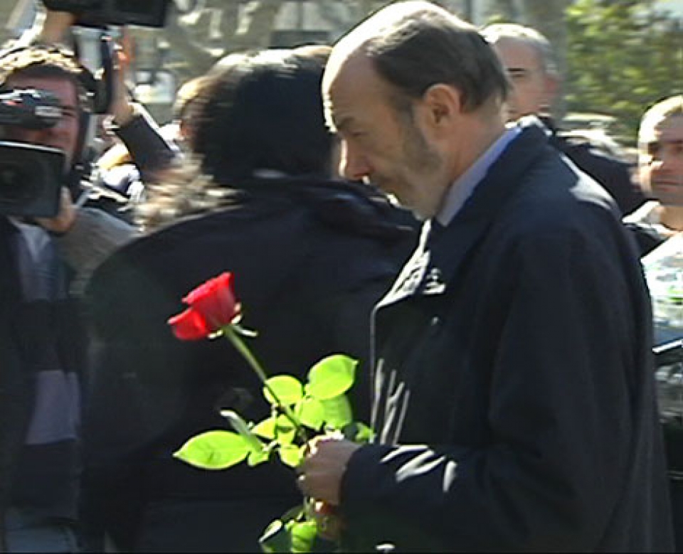 Alfredo Pérez Rubalcaba, en el homenaje a Buesa. Foto: EITB.