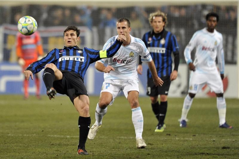 Final-zortzirenak (joanekoa): O. Marsella-Inter Milan (1-0). Argazkia: EFE