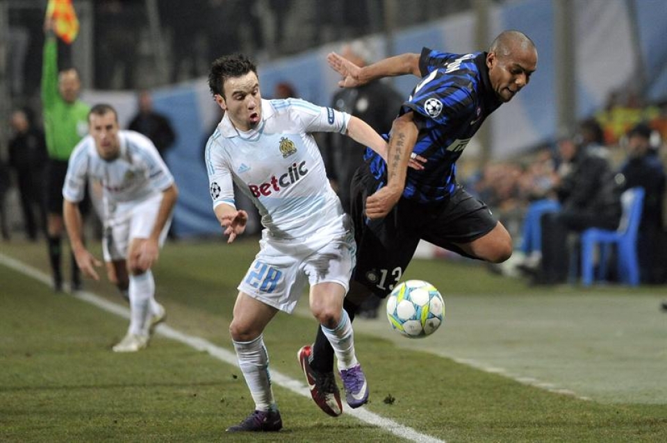 Final-zortzirenak (joanekoa): O. Marsella-Inter Milan (1-0). Argazkia: EFE