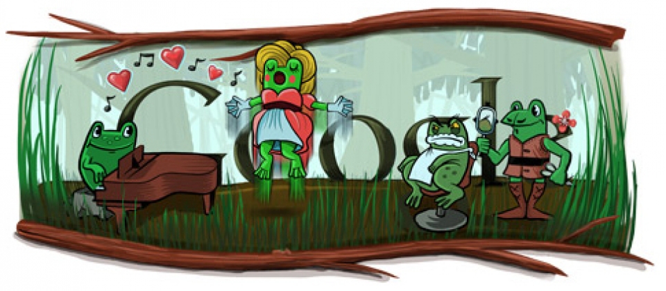 El doodle de Google sobre el año bisiesto y el aniversario de Rossini