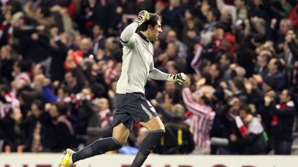 Gorka Iraizoz, portero del Athletic, en 'Fuera de Juego'