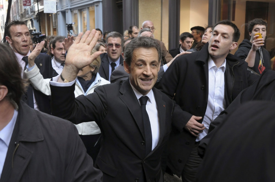 Sarkozy en Baiona. Foto: Ramuntxo Garbisu.