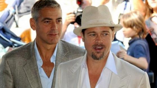 George Clooney y Brad Pitt