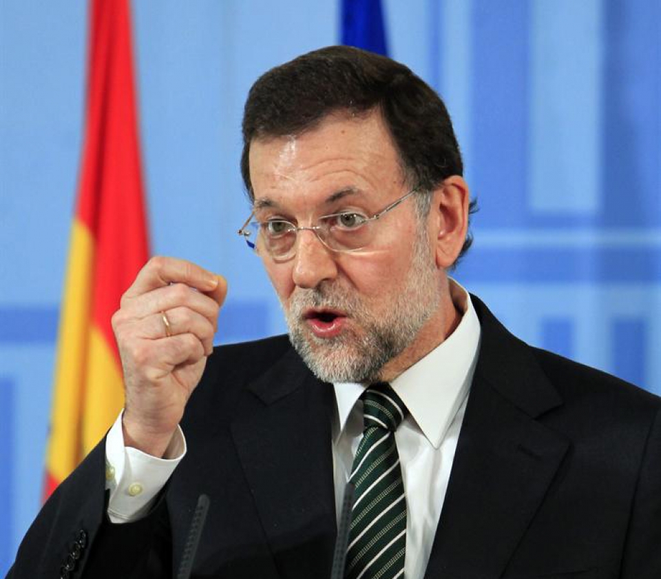 Mariano Rajoy Espainiako Gobernuko presidentea, gaurko ekitaldi batean. Foto: Efe.