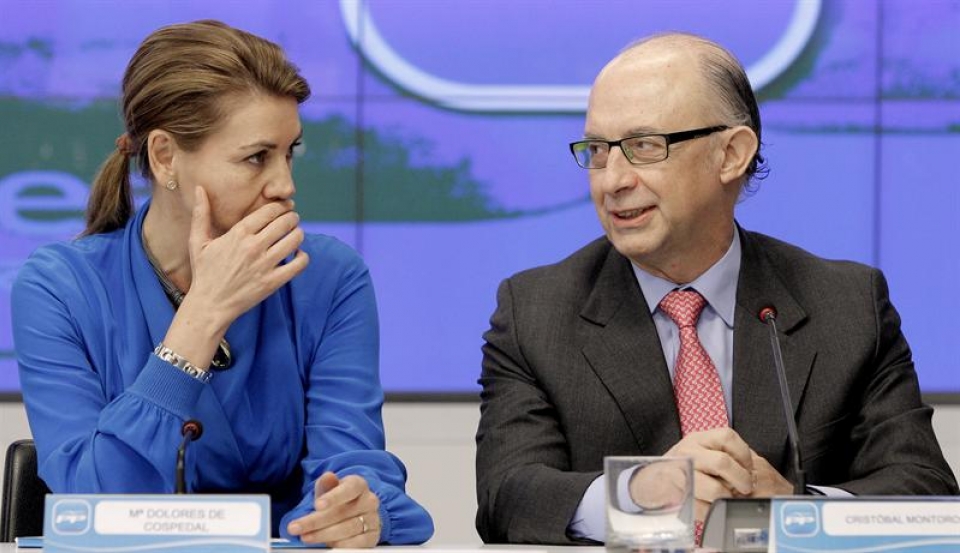 Cristobal Montoro hoy en una reunión previa al Consejo de Política Fiscal y Financiera. Foto: Efe.