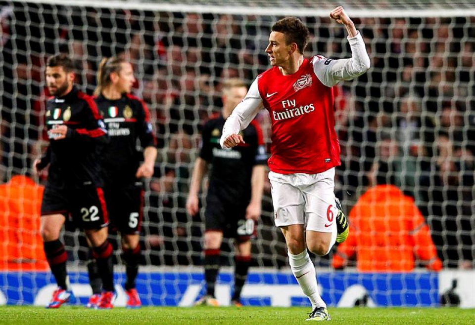 Final-zortzirenak (itzulerakoa): Arsenal-AC Milan (3-0). Argazkia: EFE