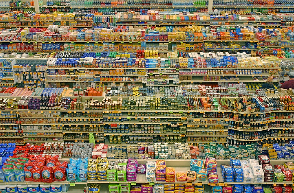 Productos en un supermercado.