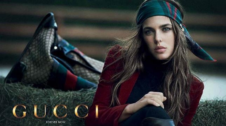 Carlota Casiraghi, en su nueva colaboración con Gucci.