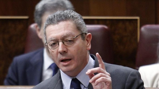 Alberto Ruiz-Gallardón, en el Congreso. Foto: Efe.