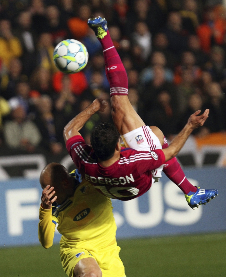 Final-zortzirenak (itzulikoa): Apoel-O. Lyon (1-0). Argazkia: EFE