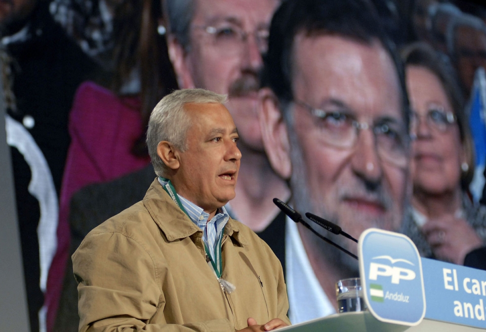 El candidato del PP en Andalucía, Javier Arenas.