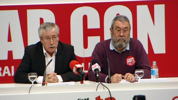 Les deux principaux syndicats espagnols, UGT et CCOO. Photo: EFE
