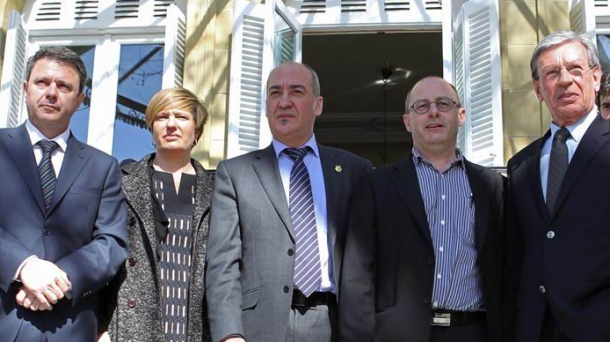Réunion des responsables de l'Eurocité basque Bayonne-San Sebastian. Photo: EFE