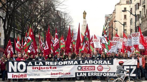 The general strike for Nov. 14 coincides with similar protests in Portugal and Greece. Photo: EFE