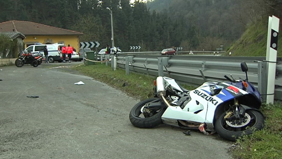 El accidente se ha producido en la carretera que une Muskiz y Sopuerta.