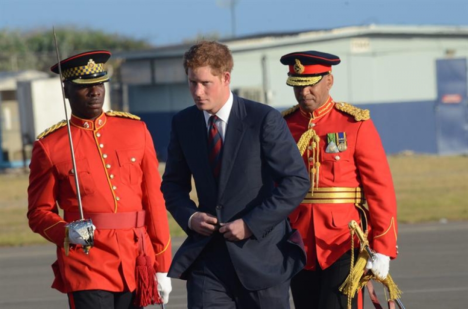 El príncipe Enrique de Inglaterra, en Jamaica. Foto: EFE