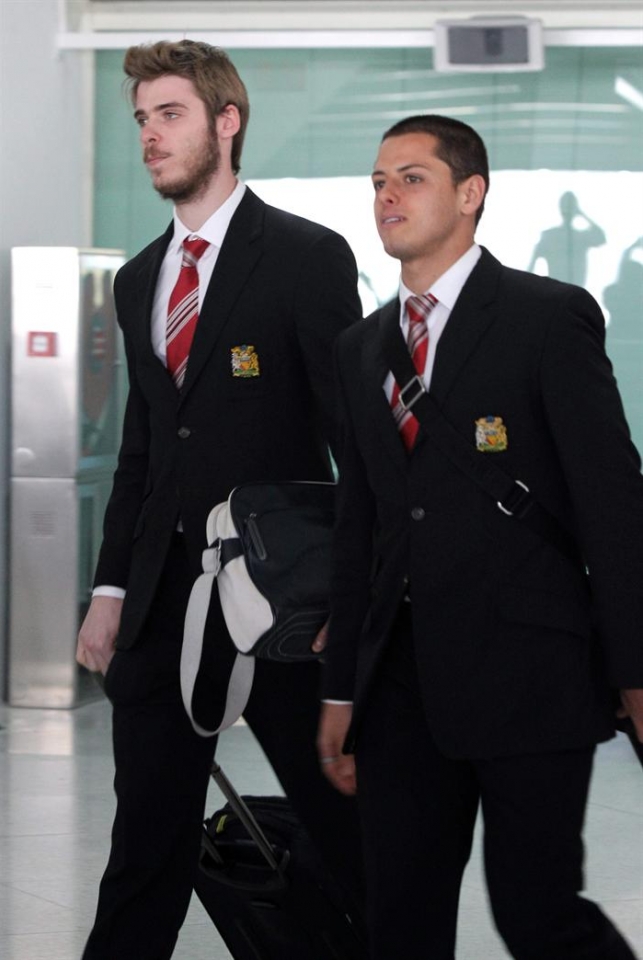 De Gea eta Chicharito. Argazkia: EFE