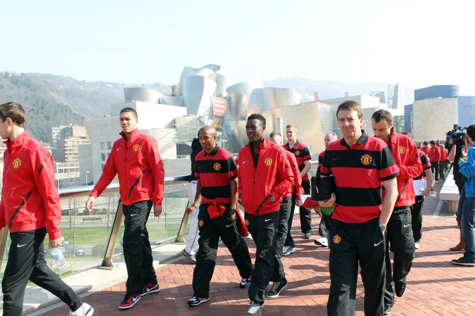 Unitedeko jokalariak, Bilbon. Argazkia: EFE