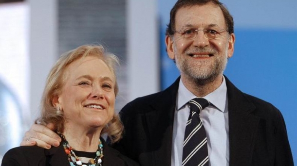 Mariano Rajoy eta Mercedes Fernandez Asturiaseko presidentetzarako hautagaia.