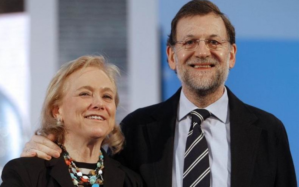 Mariano Rajoy eta Mercedes Fernandez Asturiaseko presidentetzarako hautagaia.