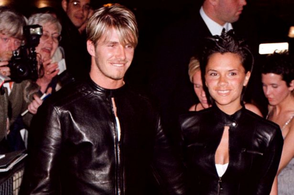 David y Victoria Beckham, en una fiesta de Versace de 1999.